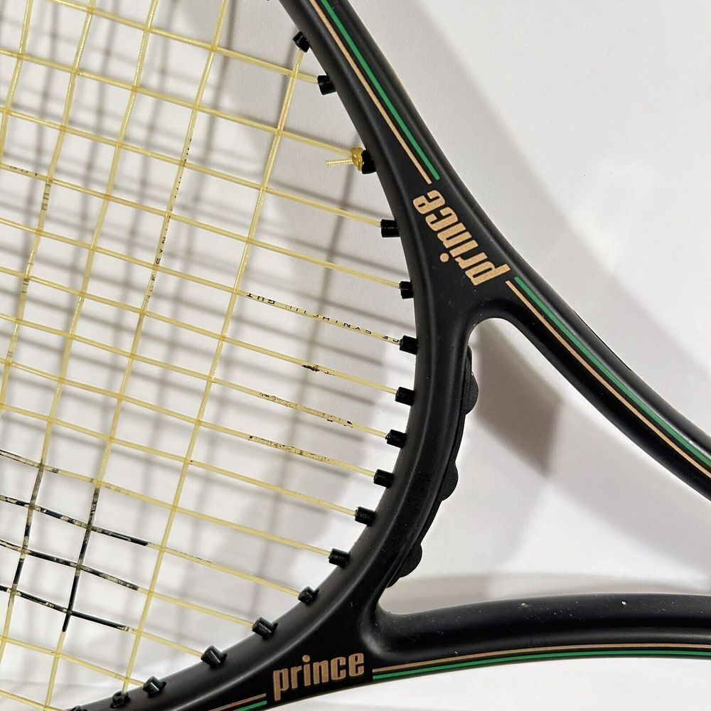 Prince Graphite Series 110 One Stripe Tennis Racquet Grip 4 1/2" Org Grip String - Picture 5 of 16